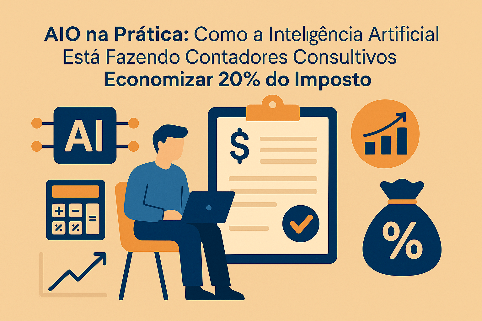 20% de economia fiscal com IA: o número é o meio, não o fim