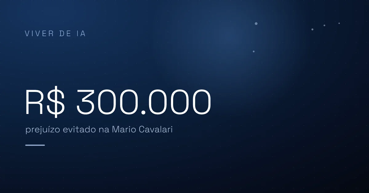 IA na indústria não vende mais. Ela impede você de perder R$ 300 mil